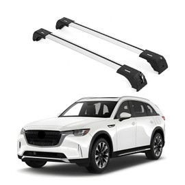 ERKUL Roof Rack Cross Bars for 2024-2026 Mazda CX-90 & CX90 PHEV | Aluminum Crossbars with Anti Theft Lock for Rooftop | Compatible with Flush Rails - Silver