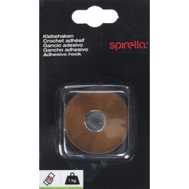 Spirella Handtuchhaken Haken Selbstklebend Bad und Küche Handtuchhalter Kleiderhaken Ohne Bohren Walnuß Braun