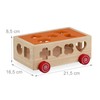 Relaxdays Wooden Cube from 3 Years, Wooden Sorting Box with