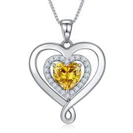 S925 Sterling Silver Jewelry for Women Infinity Heart Love Necklace Wedding Anniversary Birthday Gifts for Wife Her Girlfriend Pendant Necklaces Gift for Mom on Christmas Mother's Day Valentine's