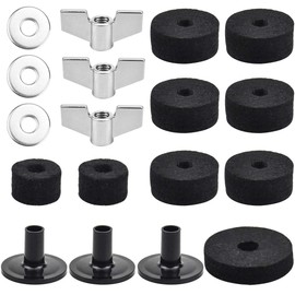 NATUCE Kindhearted Cymbal Stand Accessories, Pack of 18 Cymbal Accessories, Drum Accessories Cymbal with Wing Nut and Washers for Drums, Musical Instruments Accessories for Drum Set