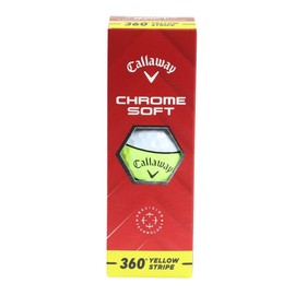 Callaway Golf Balls CHRM SFT 24 360 YLW STRP 3B Sleeves (Pack of 3) (White/FF/Men's)