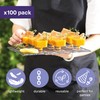 MATANA - 100 Small Plastic Dessert Cups 60ml, Square Clear