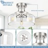 TOBUSA 3-Light Semi Flush Mount Light Fixture, Modern Industrial Glass