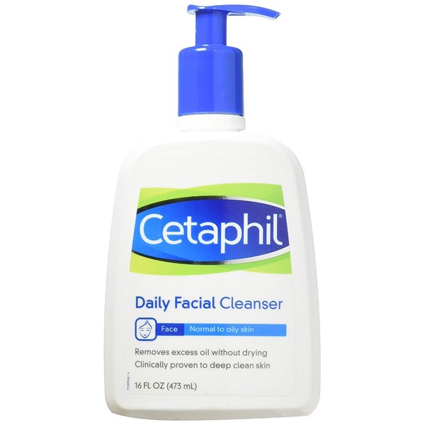 Cetaphil Daily Facial Cleanser, Normal to Oily Skin - 16 Oz (Pack of 4)