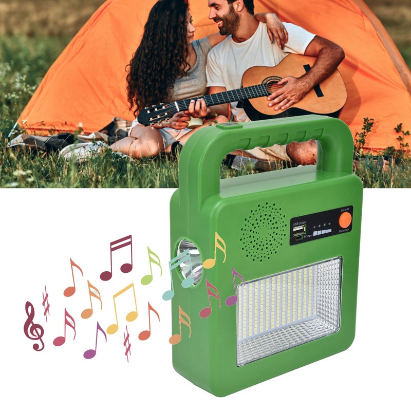 LED Flashlight with Bluetooth Speaker 5 Mode Emergency Flashlight Solar