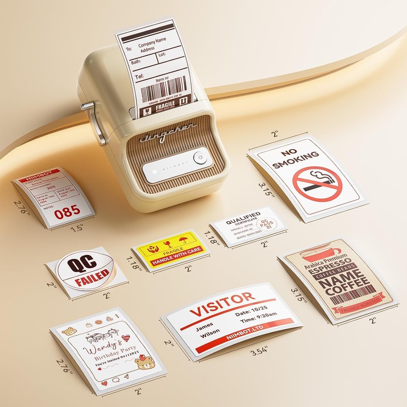 NIIMBOT Labels, Red Black Font Label for B21Pro Label Printer,