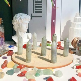 YATOJUZI 20PCS Labradorite Natural Healing Crystals Stones Sets Polished Tumbled Pocket Gemstones Bulk Wholesale Hexagonal Points Reiki Energy Balancing Chakra Meditation Divination Therapy Gift