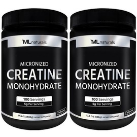 2통 마이라이프 내추럴스 마이크로나이즈드 크레아틴 모노하이드레이트 파우더 500g (분말) 2 Bottles MyLife Naturals Micronized Creatine Monohydrate Powder 500g (Powder)