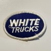 Vintage 2”x3” Oval White Trucks Logo Patch 1970s Freightliner New