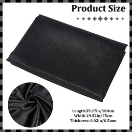 CREATCABIN Satin Photoshoot Backdrop Vintage Black Glossy Fabric Cloth Photography Background Silk Backdrop Decorative Curtain for Wedding Birthday Party Stage Jewelry Food Flat Lay Props 30x39.4in