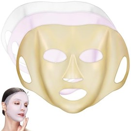 COHEALI Mascarillas Faciales 3 Piezas Ajuste Cómodo y Material Flexible de Silicona Reutilizables para Mujer para Cuidado Facial Diario
