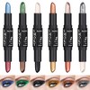 12 colores Sombra de ojos en barra de Doble Punta,