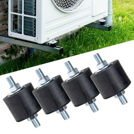 Mxclimate Air Conditioner Rubber Vibration Isolator Pads for Outdoor Mini Split Mounting Bracket,M8 Anti-Vibration Shock Absorbing Condenser Pad Damping Compressor Feet