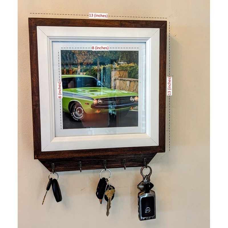 3F Gun Safe Box Key Holder For Wall, Wooden Entryway