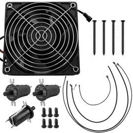 Replacement Fan, 3PC Lid/Door Switches and Wires Kit for Masterbuilt Gravity Series 560/800/1050 Digital Charcoal Grill + Smoker, Include Parts 9904190040 Fan, 9904190041 Switches, Wiring kit