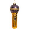 2 Count Hand Blown Glass Microphone Christmas Ornaments for Christmas