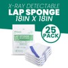 Sterile Lap Sponges, 18" X 18", 25 Count, Xray Detectable,