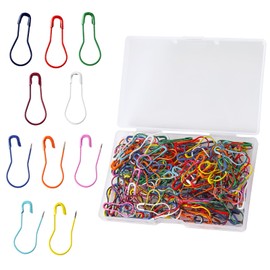 HNMZDS 200 Pieces Safety Bulb Pins,Mixed Colors Bulb Pins Gourd Safety Pin Metal Calabash Pins Clothing Tag Pins for Knitting and DIY Project Craft Project, Home Accessories