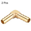 sourcing map 10mm Barb Brass Hose Fitting 90 Degree Elbow