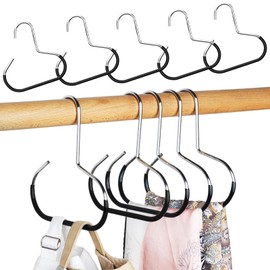 Pack of 10 Belt Holder, Scarf Holder, Curved Scarf Hanger, Metal Hats, Ring Hanger, Hat Storage, Black, for Organizing Baseball Cap, Ties, Scarves