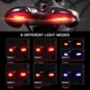 Bike Saddle, Bicycle Soft Saddle with USB Charging Warning Taillight