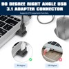 AOUZOVLI USB Angled Connector 90 Degree 4 Pieces Angle Plug