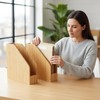 Ninebendstreams 2 Pack Bamboo Magazine File Holder Book Holder Frames