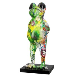 Casablanca Decorative Animal Figure Sculpture Frog - Modern Art Decoration Made of Resin - Street Art Design - Multicoloured Height 30.5 cm