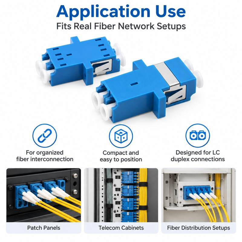 LC-LC Duplex Fiber Optic Coupler for Single-Mode Networks – UPC