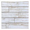 COMSTICKC 3D White Wood Wall Panels, Faux Wood Peel and