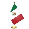 Mexico Desk Small Flag Set,5×8 Inch Mini Mexicans Desktop Banner,12"