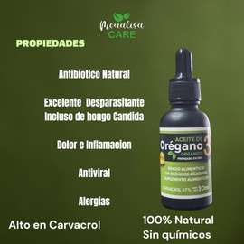 Aceite de Orégano Orgánico Prensado en Frío Alto en Carvacrol 30 ml 6 piezas Natural Sin conservadores