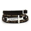 4031163 Serenity Prayer Leather Wrap Bracelet With Cross AA Al