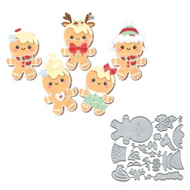 Gingerbread Metal Cutting Die Cuts, Gingerbread Embossing Stencils DIY Crafts Cards Cutting Dies Cuts for DIY Embossing Card Making Photo Decorative Paper Dies Scrapbooking