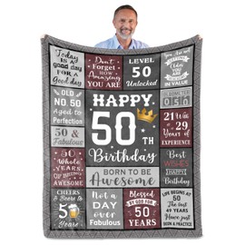 50th Birthday Gifts Men, Mens 50th Birthday Gifts, 50th Birthday Gifts for Him, Mens 50th Birthday Gifts, Unusual 50th Birthday Gifts for Him, 50 Year Old Gifts for Men, Gifts Blanket 150X130CM