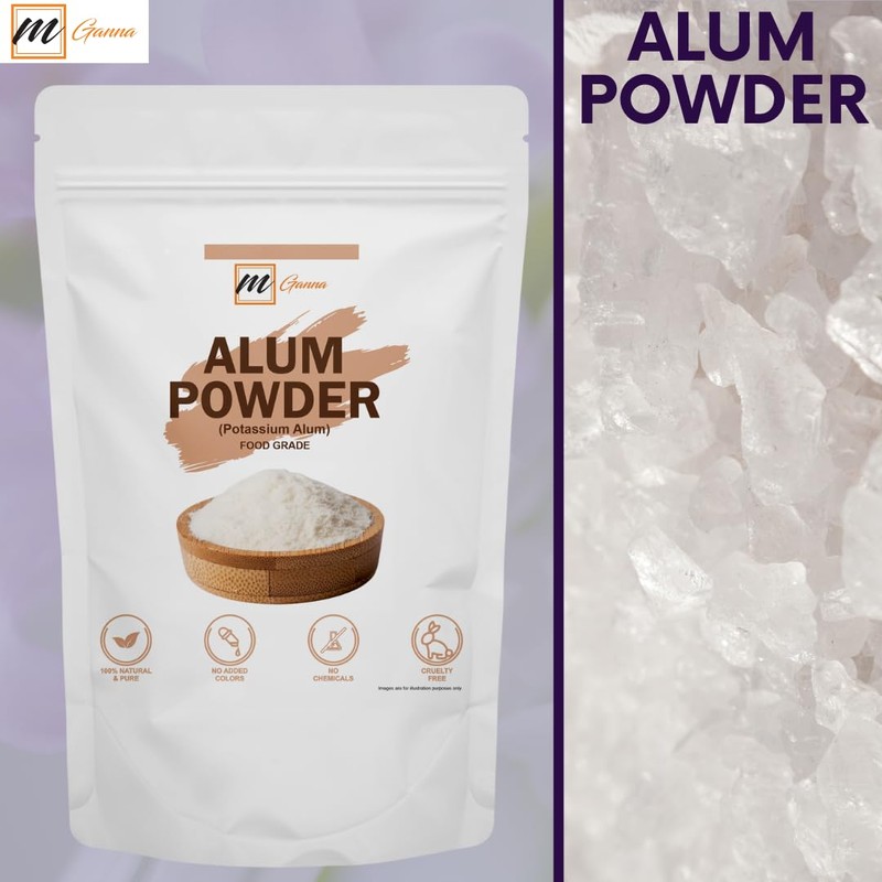 mGanna 100% Natural Alum Powder for Clear and Glowing Skin