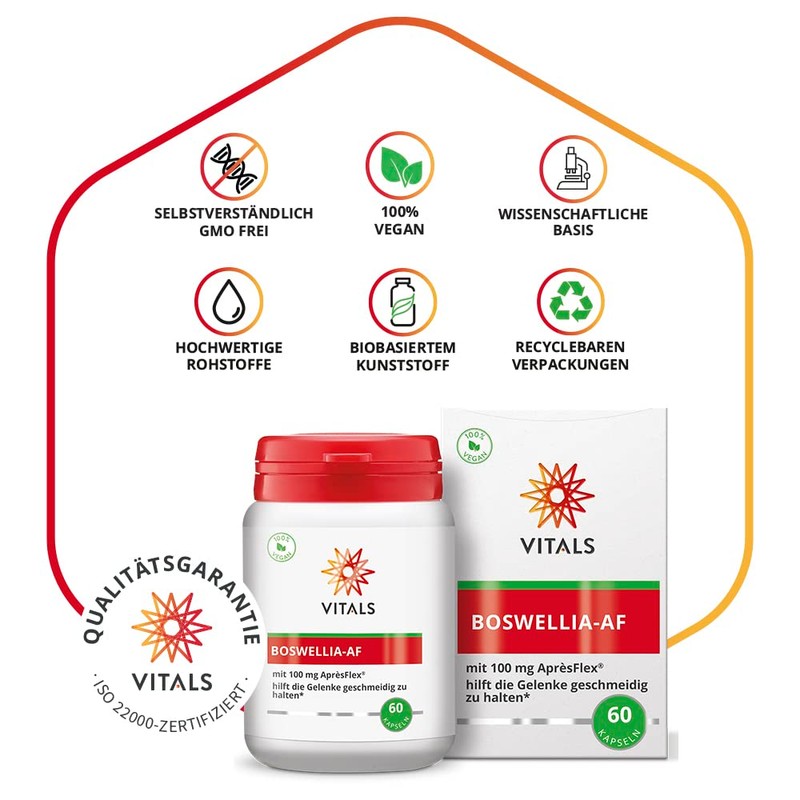 Vitals Boswellia AF – 60 Capsules, Vegan. For Movable Joints.