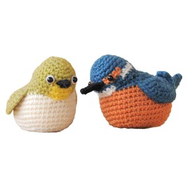 Hamanaka Amigurumi Kit Wild Bird Series Amigurumi (Hamanaka Amery) B Mejiro C Kingfisher (Size Approx. Width 2.2 inches (5.5 cm) x Height 2.6 inches (6.5 cm) H320-003-077