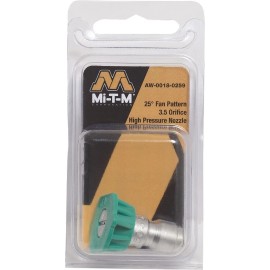 FixtureDisplays Mi-T-M 3.5 Orifice 25 Degree (Green) Pressure Washer Quick Connect Nozzle