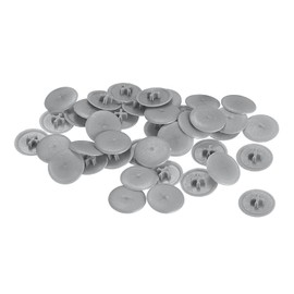 sourcing map Screw Cap Covers, 40pcs 17x4mm Plastic Screw Decoration Cover for Phillips Cam Fitting Nut Self-Tapping Screw, Dark Gray