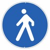 Pubblimania Pedestrian Zone | Aluminium Sign, Round, 3 mm Thick,