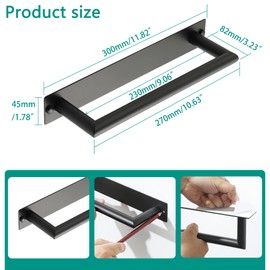 Mooche Handtuchhalter Ohne Bohren 304 Edelstahl Handtuchstange Wandmontage handtuchhalter schwarz Badezimmer Set Handtuch Halterung Wand für Badezimmer