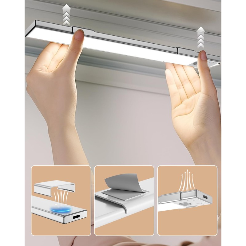 Under Cabinet Lighting 8 inch Rechargeable Battery Operated Motion Sensor