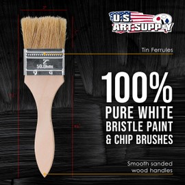 U.S. Art Supply 48 Pack of 2 inch Paint and Chip Paint Brushes for Paint, Stains, Varnishes, Glues, and Gesso