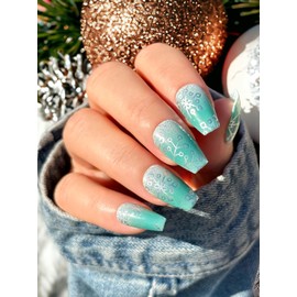 TOUGH GIRLS | 20 Exquisite Gel Nail Polish Strips w/Application Accessories - No UV/LED Lamp Required (Holiday | Season of Glimmer)