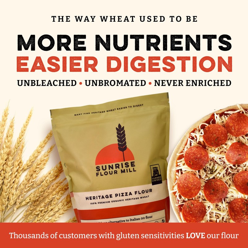 Sunrise Flour Mill USDA Organic Heritage Pizza Flour - 5