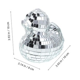 iplusmile Reflective Disco Ball Duck Ornament for Home Office for Weddings Festivals Gatherings Adds Fun to Any Space