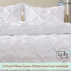 SLEEP-NEST Alaskan King Duvet Cover 132x120 Pinch Pleated 3 Piece