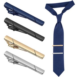 Set of 4 tie clips, tie clips for men, tie pin silver, tie pin, fire brigade, men's tie pin, classic business style, for Valentine's Day, meeting, date, copper, Copper